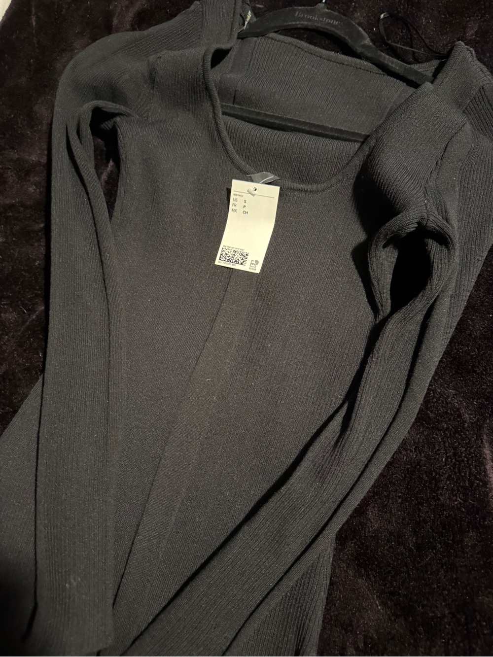 H&M Black Ribbed Maxi Dress